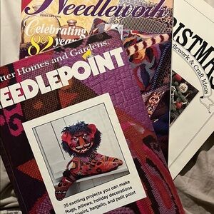 Vintage Better Homes and Gardens Needlepoint Book and pattern magazine